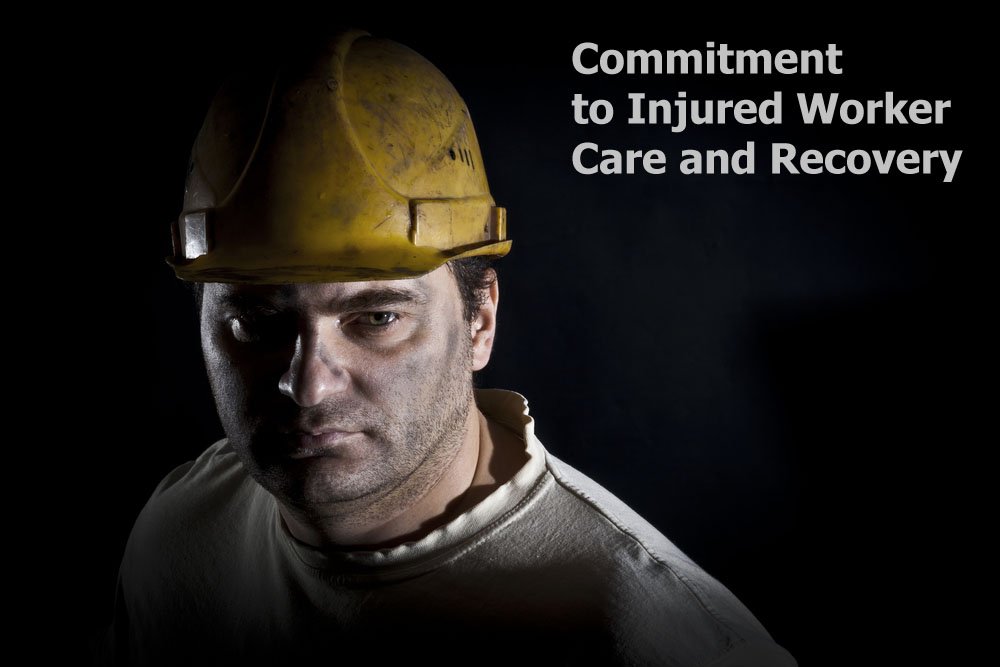 Man in hardhat with workers compensation text on image