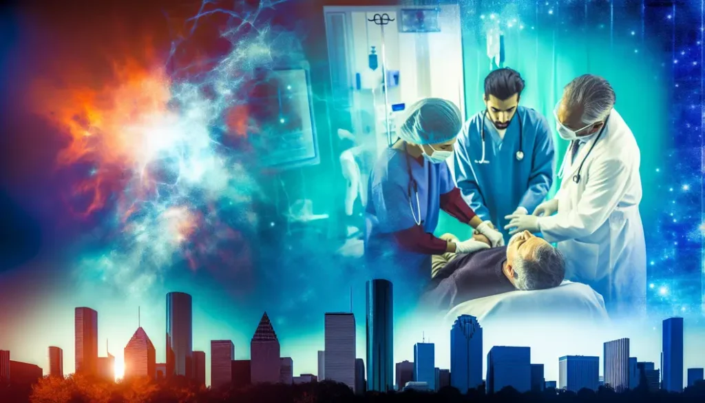 Medical professionals treating a patient at a Houston injury clinic, highlighting urgent care and recovery.